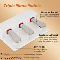 88-Key Keyboard Piano Set Full Size Semi-weighted Digital Piano