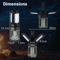USB-C Rechargeable Outdoor Bug Zapper with Foldable Camping Lantern