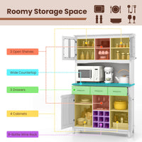 Kitchen Buffet with Hutch Tall Kitchen Pantry Cabinet