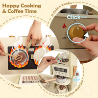 Kids Corner Pretend Kitchen Playset with Faucet Dishwasher Stoves