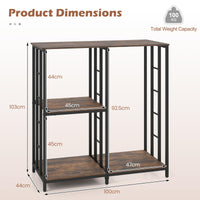 Kitchen Baker's Rack Mini Fridge Stand Table with 4 Shelves for Oven