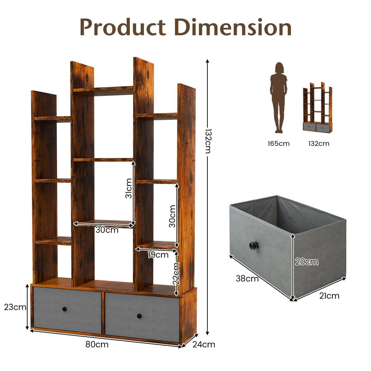 Giantex Industrial/Modern Style Bookshelf