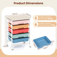 Giantex Rolling Cart with 5 Drawers