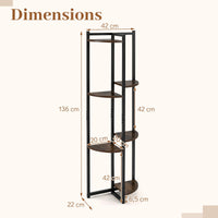 6-Tier Plant Stand with Fan-Shaped Shelves for Flower Pots