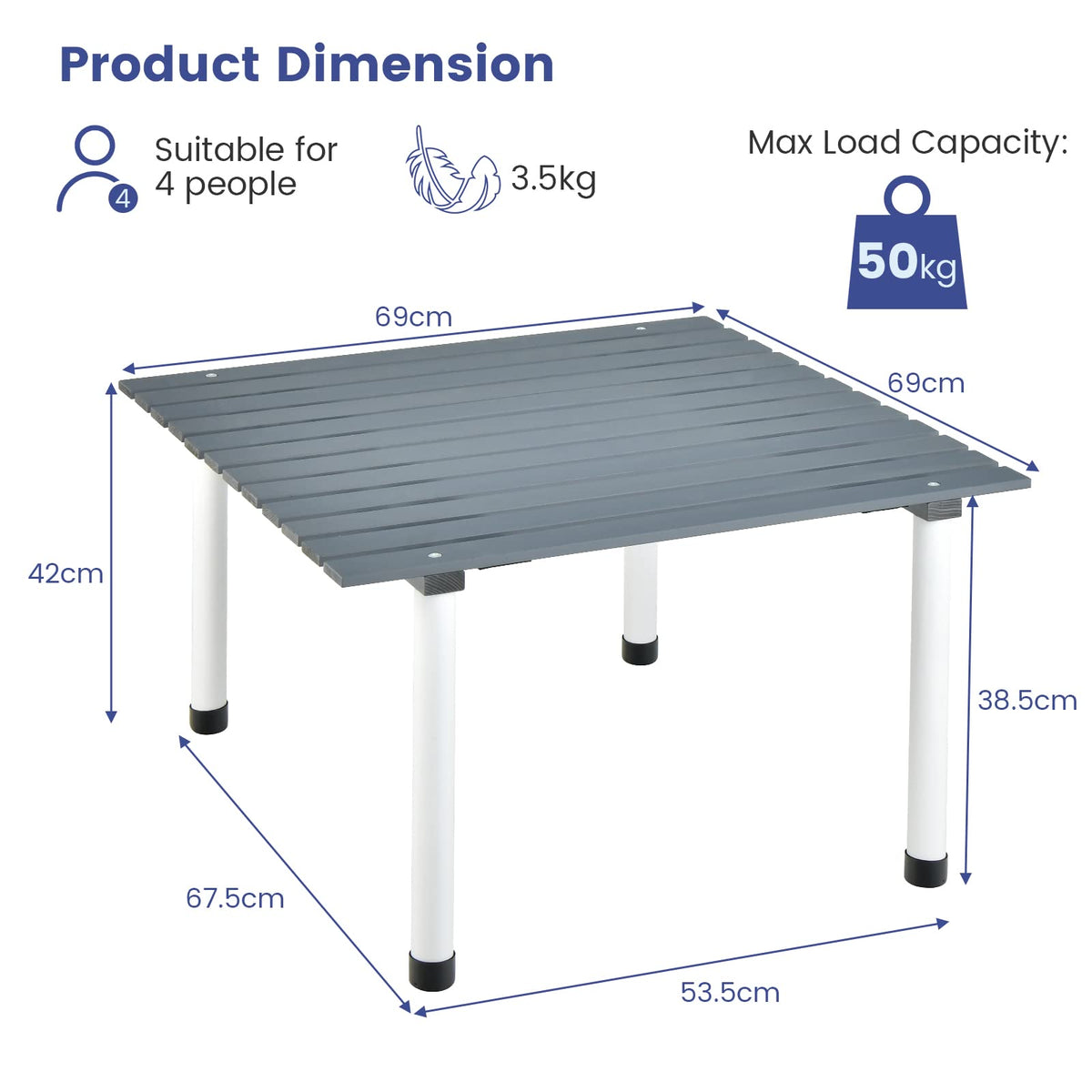 Outdoor Side Table, Outdoor Folding Camping Table