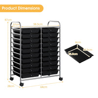 Giantex 20 Drawers Rolling Storage Cart w/Wheels