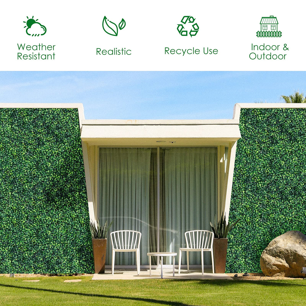 12 Pieces Artificial Plant Vertical Garden Wall Panels