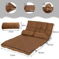 Giantex Adjustable Floor Sofa 6-Position Foldable Lazy Sofa Bed with Detachable Cloth Cover