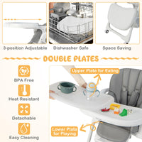 Convertible Infant Dining Chair with 7 Height for Babies and Toddlers