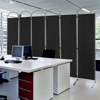 Giantex 6-Panel Folding Room Divider, Privacy Screen, Portable Polyester Fabric Wall Divider and Separator