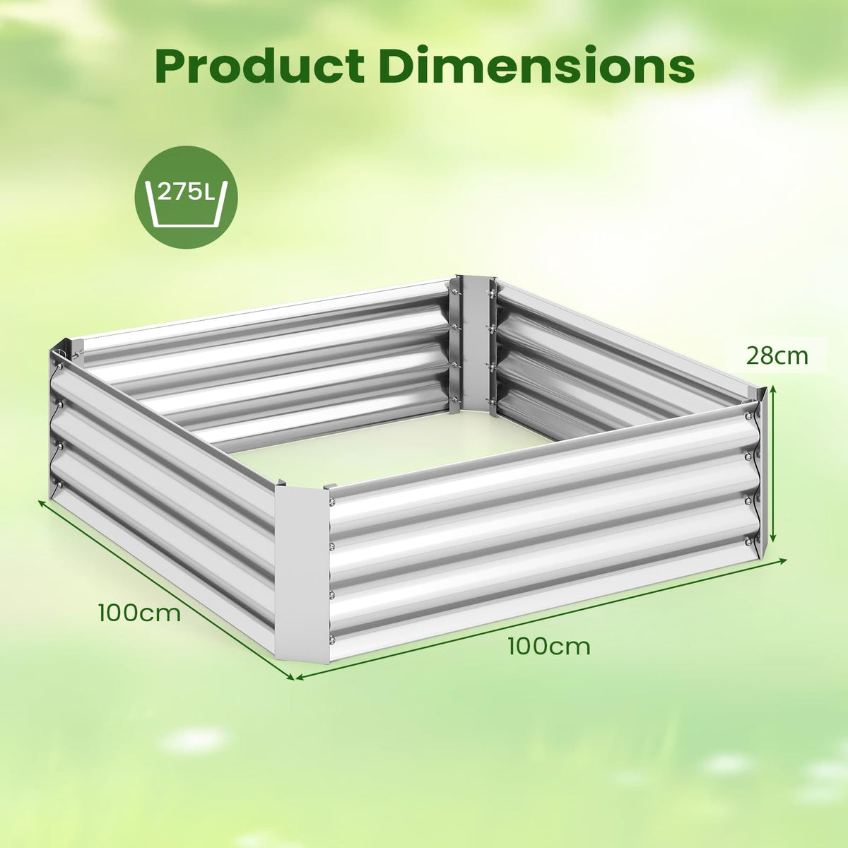 Galvanized Raised Garden Bed Kit