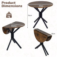 80cm Folding Dining Table with Drop Leaves