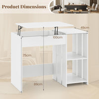 Giantex Lift Top Computer Desk, Modern Office Laptop Desk