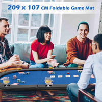 209 x 107 cm 10-Player Foldable Padded Poker Table Top