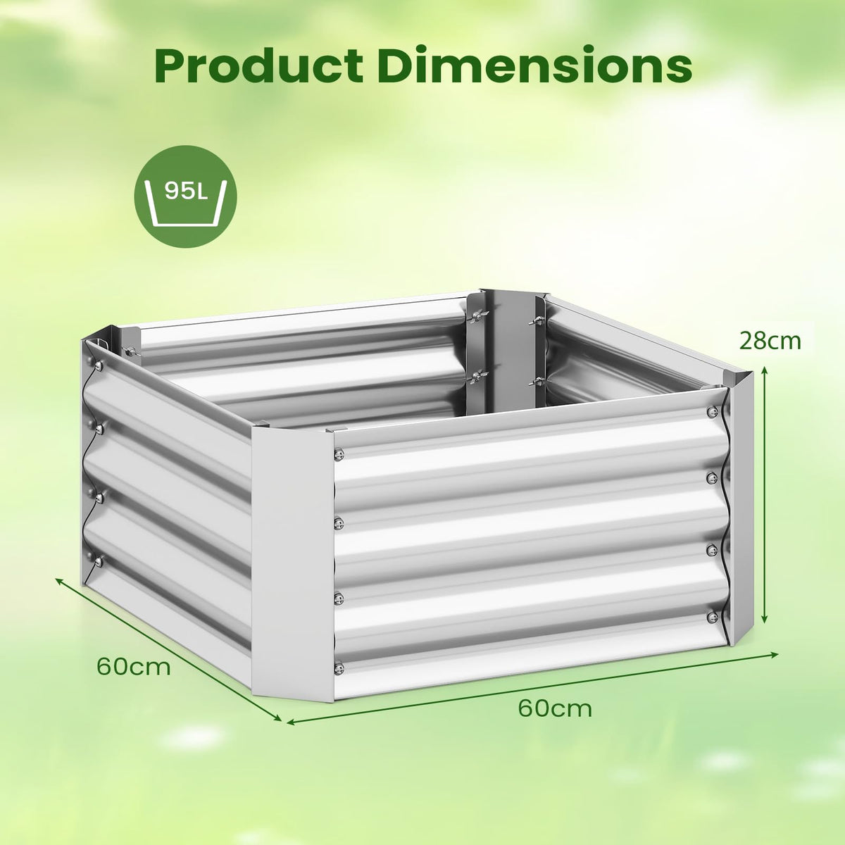 Galvanized Raised Garden Bed Kit