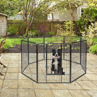 100cm Height Pet Playpen, 8 Panel Indoor Outdoor Exercise Dog Fence