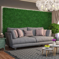 12 Pieces 51 x 51cm Artificial Grass Wall Panels Faux Green Moss Panels