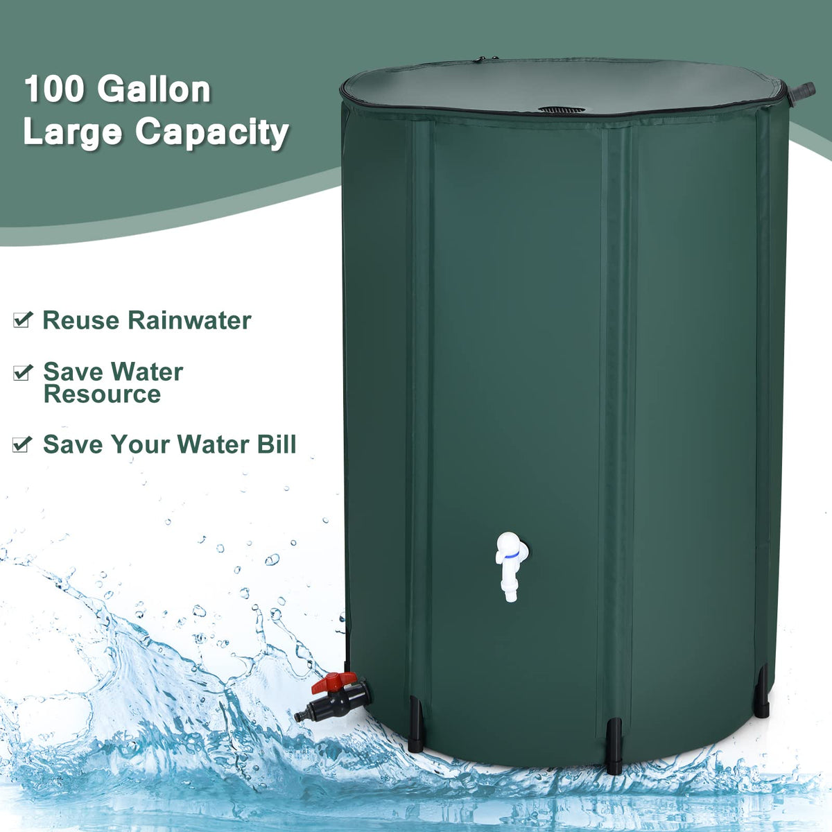 100 Gallon Collapsible Rain Barrel