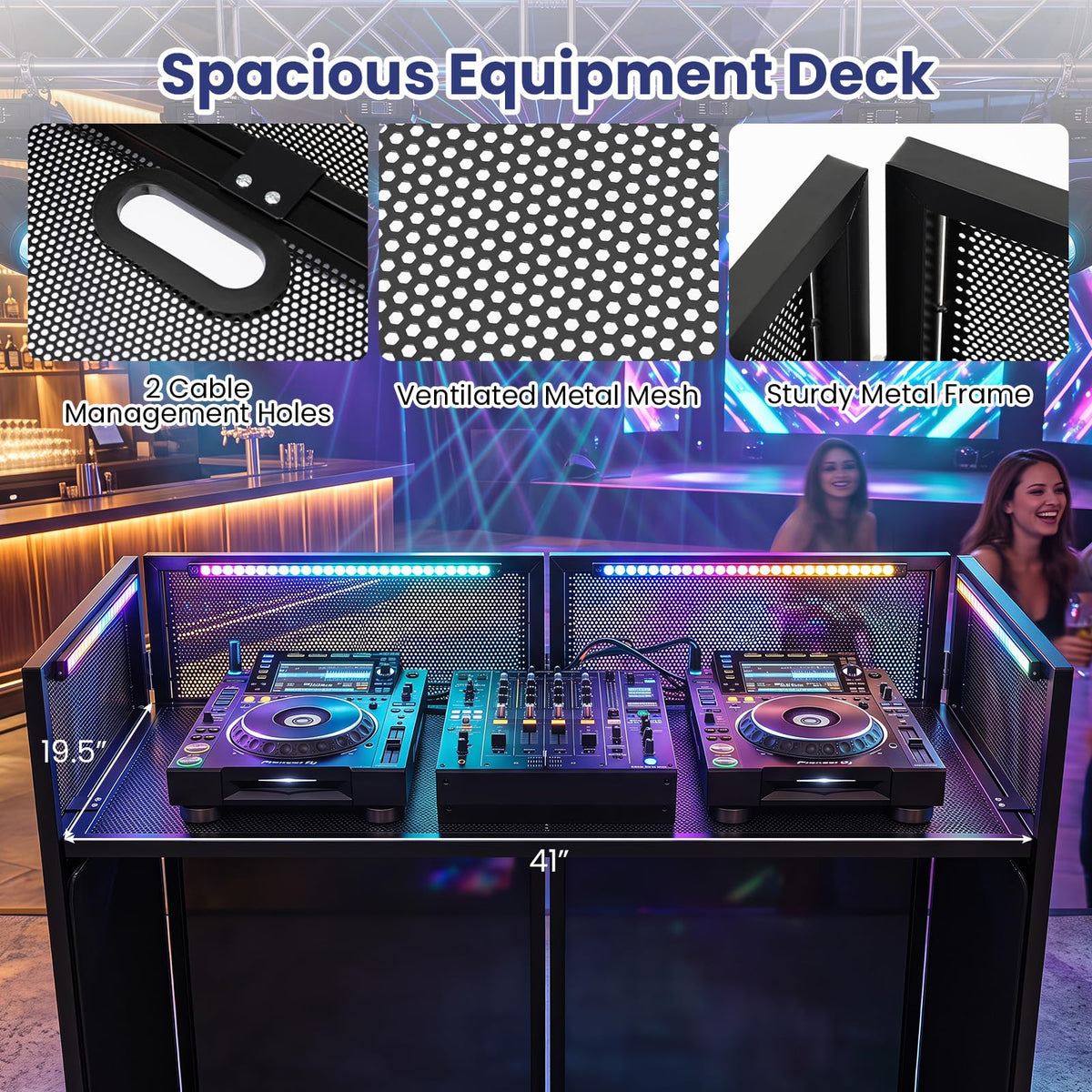 Portable DJ Booth with Scrims & Carrying Bag