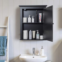 Bathroom Cabinet W/Mirror, Mirror Cabinet W/5-level Height-Adjustable Shelf, Wood Wall Cabinet