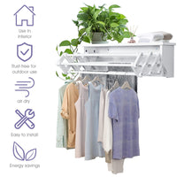 Giantex Extendable Towel Rail, Towel Stand for Wall Mounting, Wall Mount Drying Rack