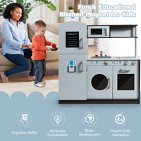 Pretend Play Toy Set with Washing Machine for Age 3+