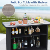 3 Piece Outdoor Bar Set, Patio Bar Height Table & Chairs