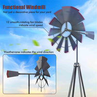 253cm Ornamental Windmill with 4 Support Legs for Backyard, Garden, Farm