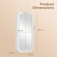 Lockable Full-Length Mirror Jewelry Cabinet