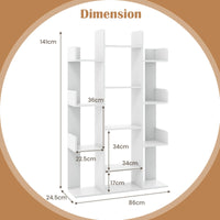 Giantex 141 cm Tall Bookcase with 13 Open Shelves