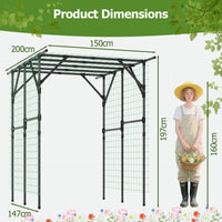 Large Garden Arch Trellis for Climbing Plants Outdoor