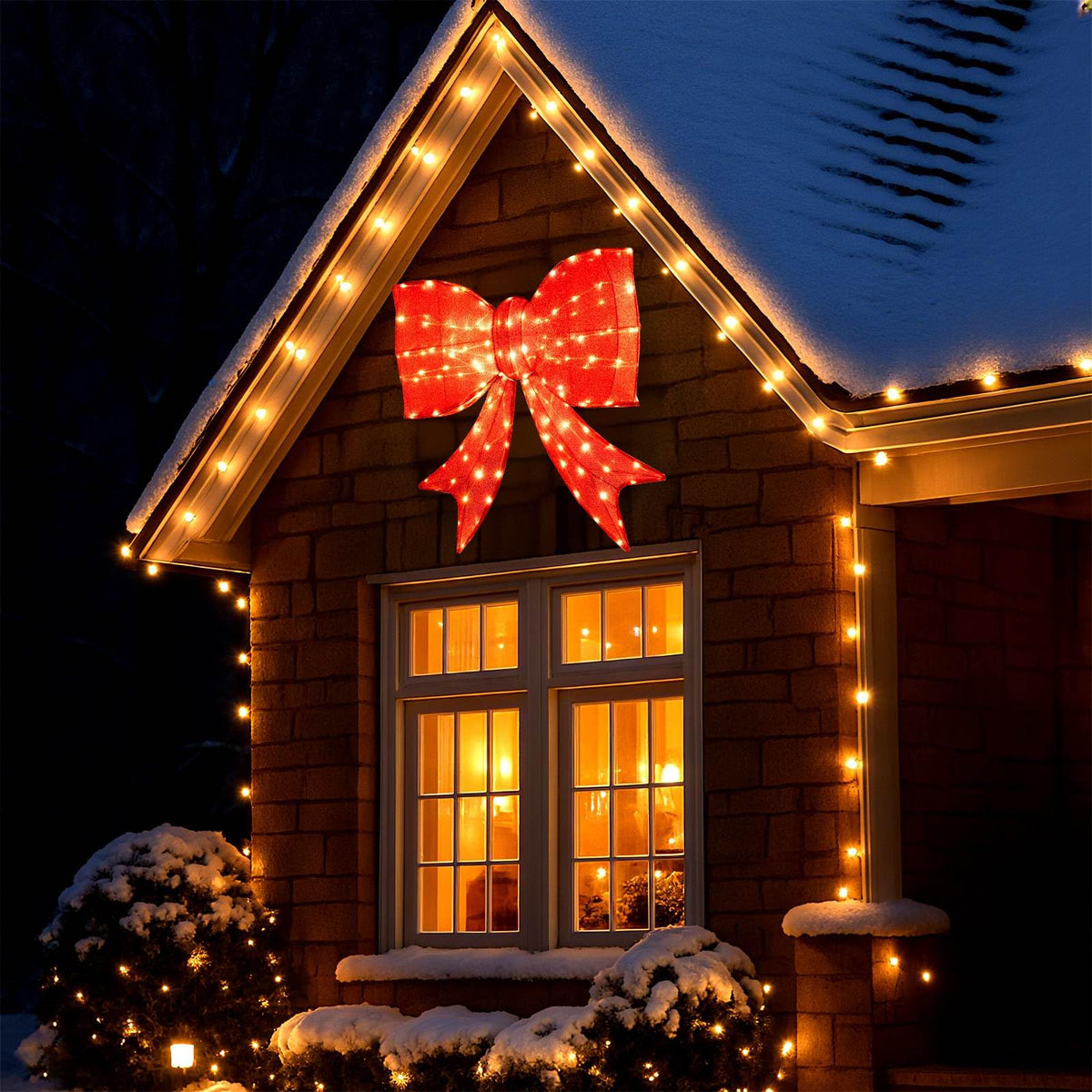 93 CM Lighted Christmas Bow Decoration