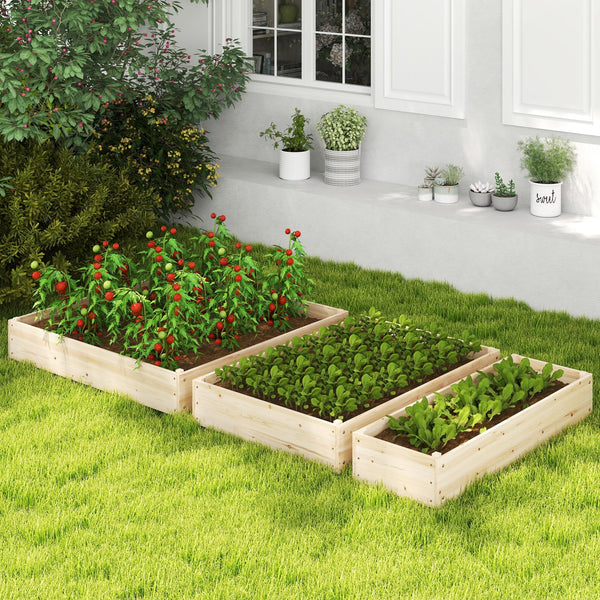 3-Tier Raised Garden Bed with Trellis and Elevated Planting Frame