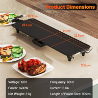 70cm Electric Griddle Extra Large Teppanyaki Grill with Adjustable Temperature