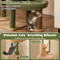 150cm Cactus Cat Tree for Indoor Cats, Multi-Level Cat Tower w/Sisal Scratching Posts & Board