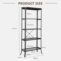 Giantex 5-Tier Bookshelf, Freestanding Shelving Unit