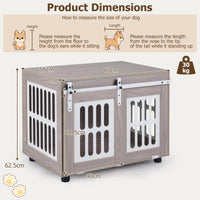 80 cm Dog Crate Furniture, Heavy Duty Indoor Wooden Dog Kennel