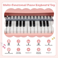 Mini Keyboard Piano for Kids, 25 Keys Electric Piano w/Music Stand & Microphone