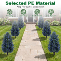Giantex 2 Pack 100cm Artificial Lavender Topiary Trees, Sun-Resistant Faux Cone Bushes