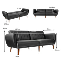 Giantex Sofa Bed, Sofa Futon w/Rubber Wood Legs