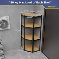 Giantex 4-Tier Corner Shelving Unit, Adjustable Garage Storage Utility Rack