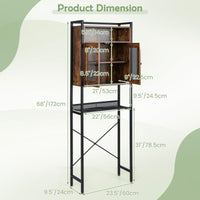 Bathroom Storage Organizer with Heavy-Duty Metal Frame & 3-Position Adjustable Shelf