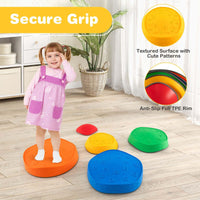 5 Pieces Stackable Toddler River Stone Set with Non-Slip Edge