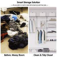 Giantex 4-to-6-Foot Custom Closet Organizer System Kit, Smart Closet Organizer System