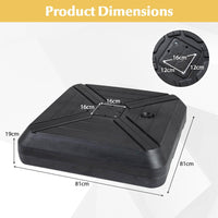 Cantilever Offset Umbrella Base w/Wheels,Heavy-Duty Patio Umbrella Weight Stand
