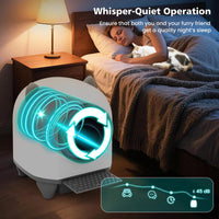 Self-Cleaning Cat Litter Box with Safety Sensors and App Contro