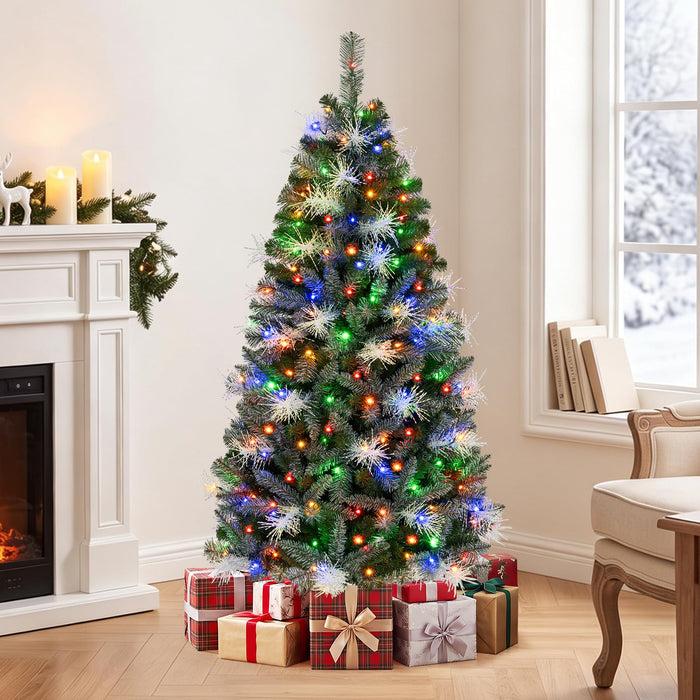152/183 cm Pre-Lit Artificial Christmas Tree w/ 190/270 LED Lights