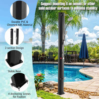 35 L Solar Heated Outdoor Shower with 360 Swivel Shower Head