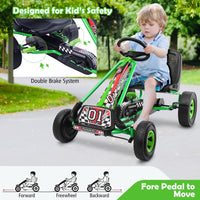 Kids Ride On Pedal Go Kart with Steering Wheel for Boys and Girls 3-8 Years Old