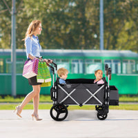 Giantex Baby Stroller, Folding Baby Stroller Wagon with Detachable Canopy